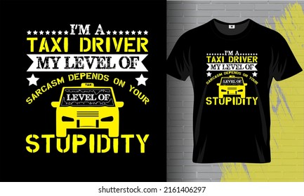 Taxi Driver t-shirt design template