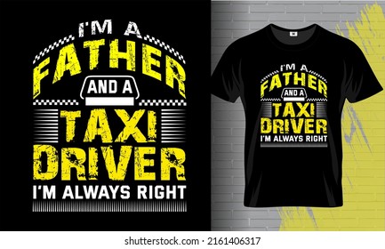 Taxi Driver t-shirt design template