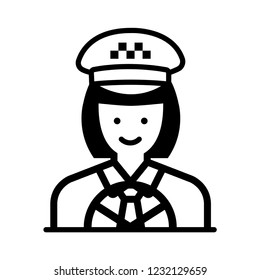 Taxi driver vector icon