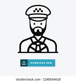 Taxi driver vector icon