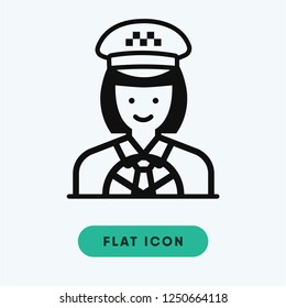 Taxi driver vector icon