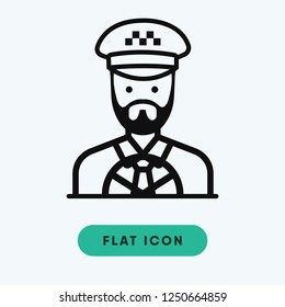 Taxi driver vector icon