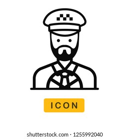 Taxi driver vector icon