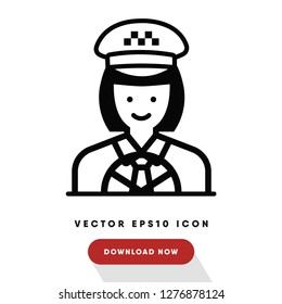 Taxi driver vector icon