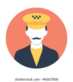 Taxi Driver Vector Icon