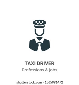 Taxi driver vector icon on white background. Flat vector taxi driver icon symbol sign from modern professions & jobs collection for mobile concept and web apps design.