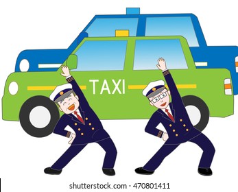 The taxi driver who exercises in an interval of the work.
