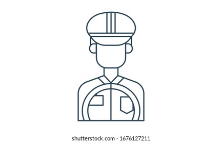 Vektorillustration des Taxifahrers - Symbol