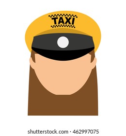 taxi driver worker icon vector illustration design