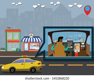 Taxi drivers was accepting for payment with digital currency - vector Illustration
Banking,Business,cryptocurrency,disrupt technology,blockchain

