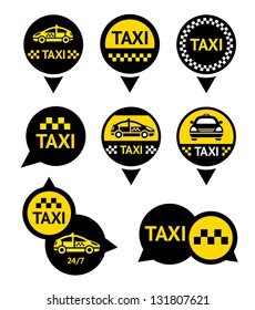 Taxi - Emblems, vector illustration