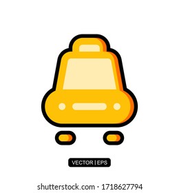 Taxi filled line style icon vector illustration logo template for many purpose. Isolated on white background.