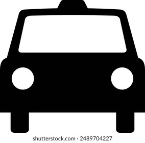 Icono de Vector negro plano del taxi.