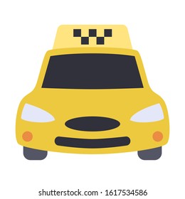 taxi flat color vector icon