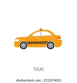 Taxi flat icon. Colored element sign from transport collection. Flat Taxi icon sign for web design, infographics and more.