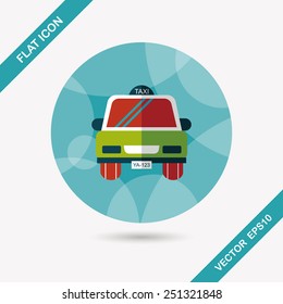 taxi flat icon with long shadow,eps10