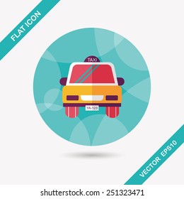 taxi flat icon with long shadow,eps10