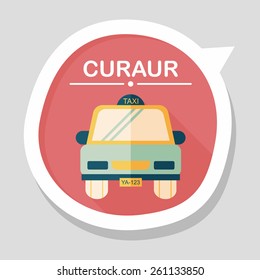 taxi flat icon with long shadow,eps10