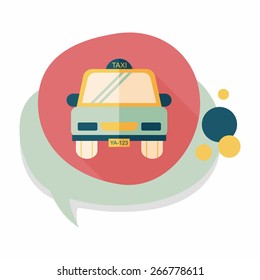 taxi flat icon with long shadow,eps10