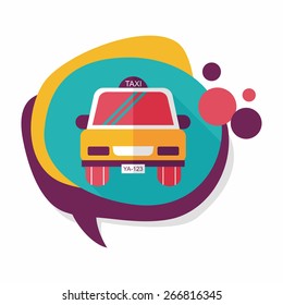 taxi flat icon with long shadow,eps10