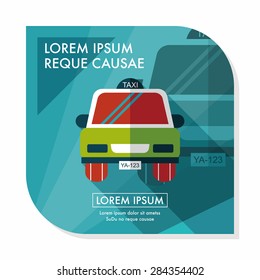 taxi flat icon with long shadow,eps10