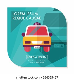 taxi flat icon with long shadow,eps10