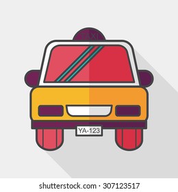 taxi flat icon with long shadow,eps10