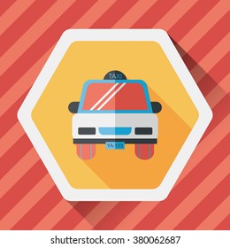 taxi flat icon with long shadow,eps10