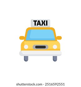 Taxi Vector Flat Icon. Icono plano.