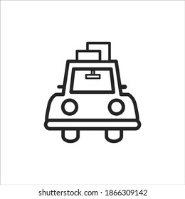 taxi flat icon vector illustration