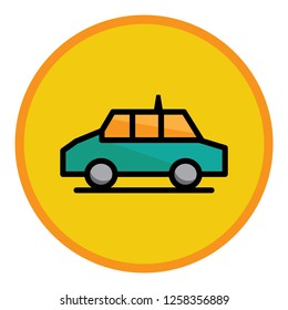 taxi flat icons