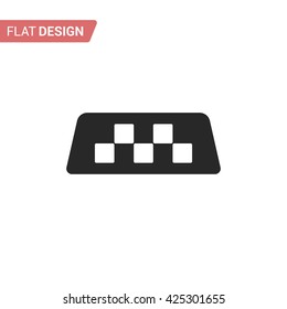 Taxi flat web icon. Taxi logo. Taxi symbol isolated on background