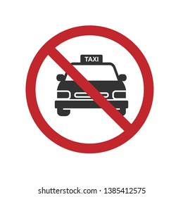 Taxi Forbidden Warning
. Restricted Transportation Illustration  As A Simple Vector Sign & Trendy Symbol for Design and Websites, Presentation or Mobile Application.
