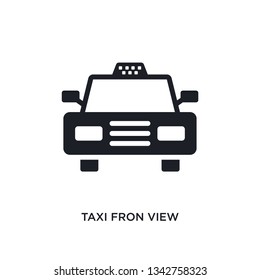 taxi fron view isolated icon. simple element illustration from ultimate glyphicons concept icons. 