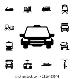 taxi front view icon. Detailed set of  Transport icons. Premium quality graphic design sign. One of the collection icons for websites, web design, mobile app on white background