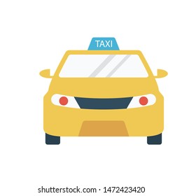 taxi glyph flat vector icon