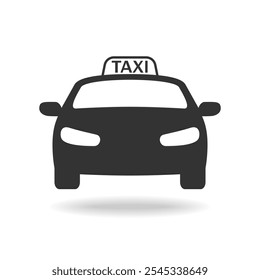 Taxi-Grafiksymbol. Taxi-Autoschild einzeln auf weißem Hintergrund. Vektorgrafik