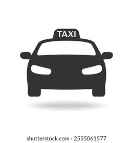 Taxi graphic icon. Taxi car sign isolated on white background. Vector illustration