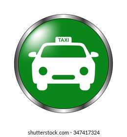 taxi - green  vector icon