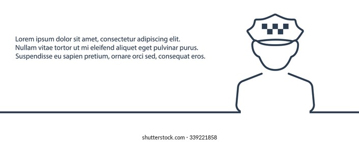 Taxi horizontal banner.