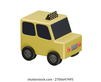  Taxi-Symbol 3D-Illustration rendern