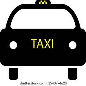 taxi icon, cab vector, illustration