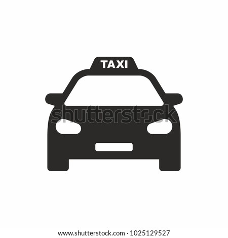 Taxi icon. Car. Vector icon isolated on white background.