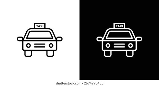 Taxi icon design elements for graphic designs. Vector icons