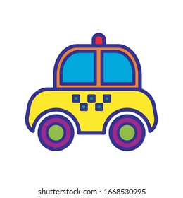 plantilla vectorial de diseño de icono de taxi