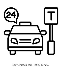 Elemento de icono de taxi para el diseño