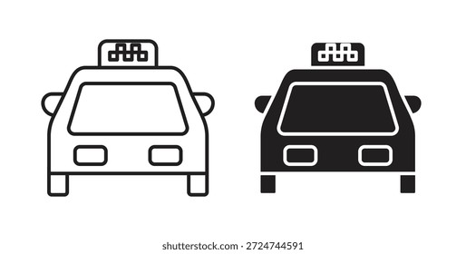 Icono del taxi. cartel plano lleno para el concepto móvil y el Diseño web