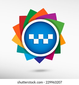 Taxi icon. Flat design style 