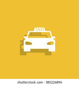 Taxi icon. Flat design style eps 10