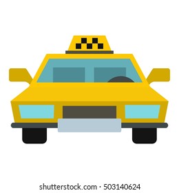 Taxi icon. Flat illustration of taxi vector icon for web design